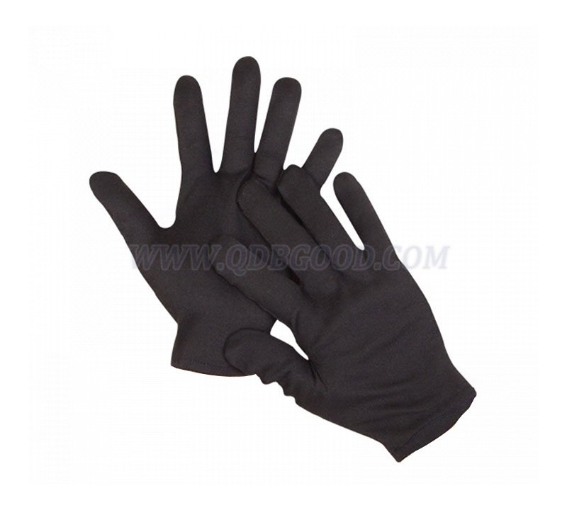 Black cotton inspection glove 