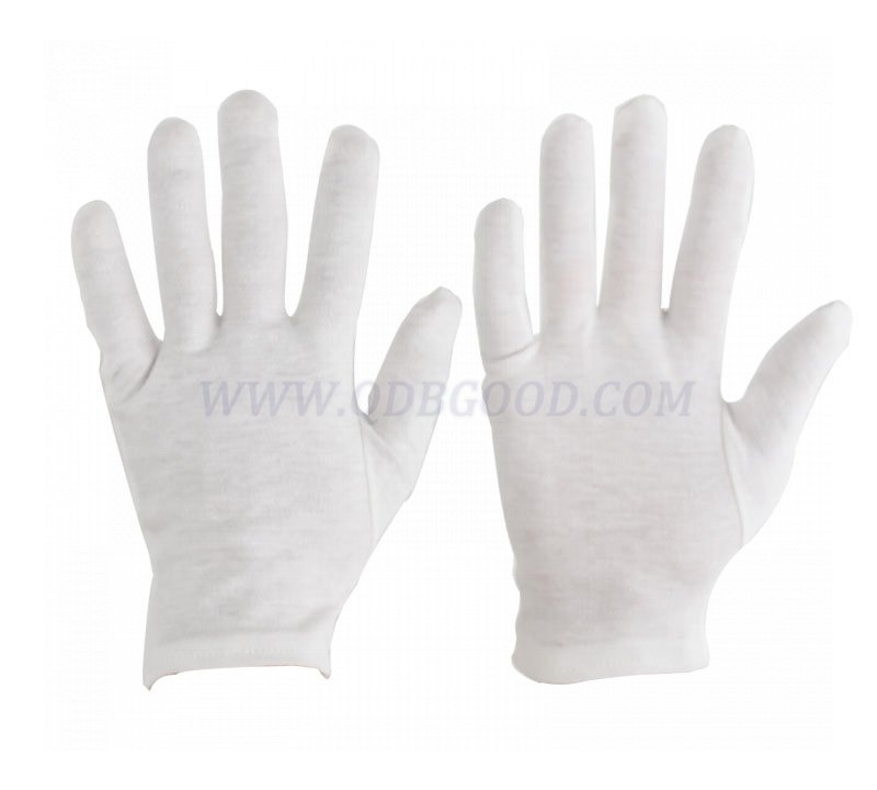 White cotton inspection glove 