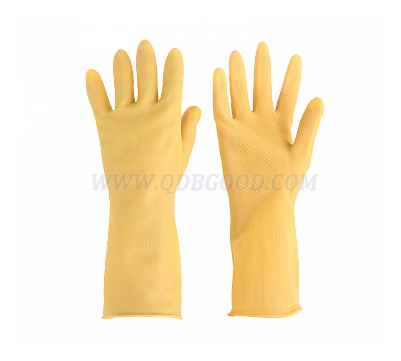 30cm yellow household rubber glove water proof high quality 