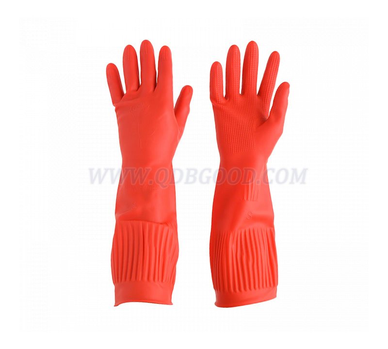 38cm Long cuff household rubber glove water proof 