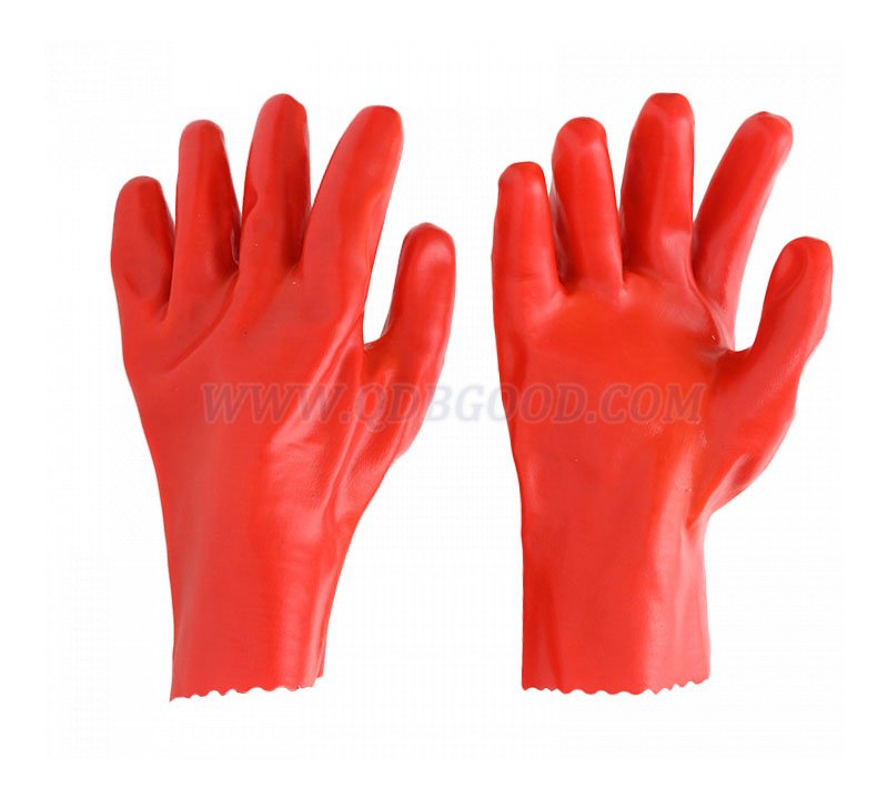 27cm pvc fully dipped glove chemical resistant smooth finish palm