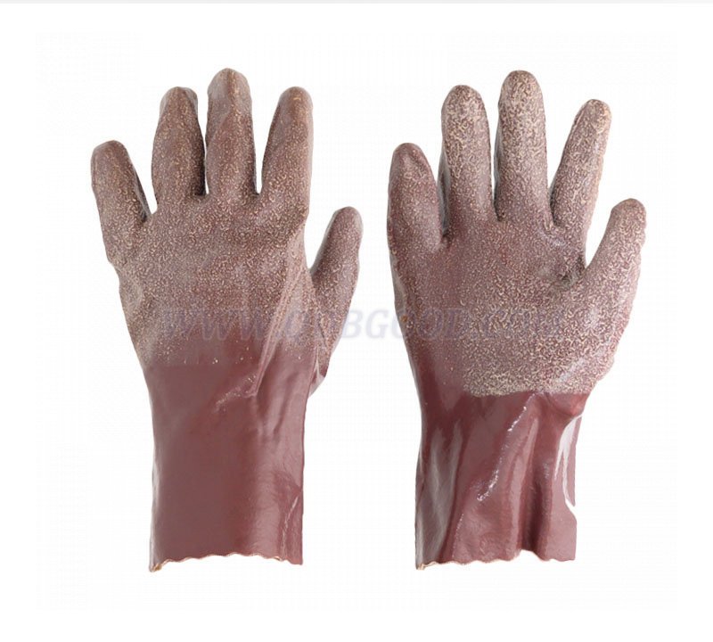 27cm PVC coated glove open cuff'