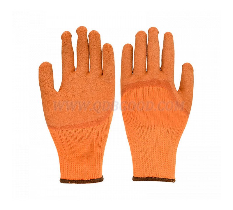 Fleecy lining napping shell latex 3/4 coated glove