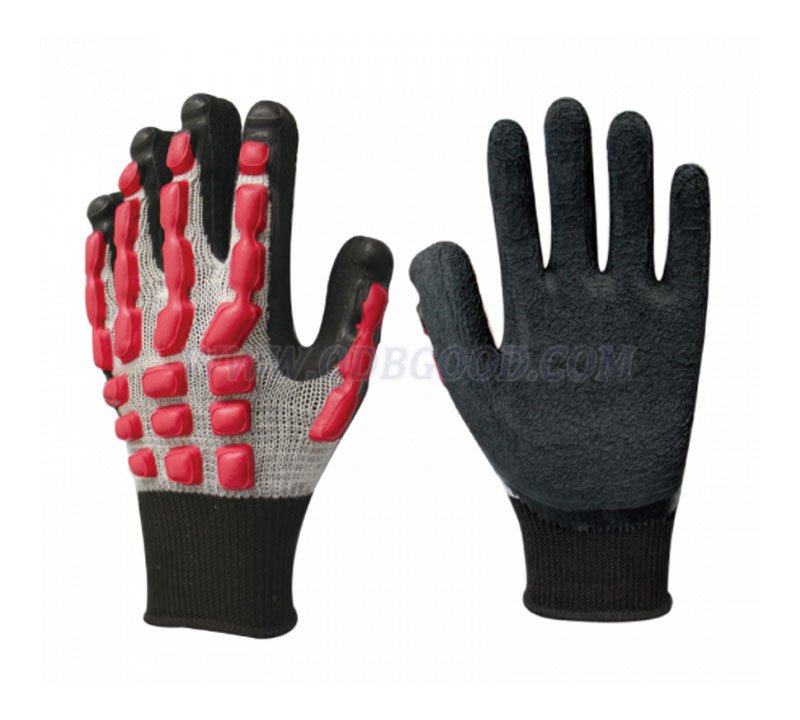 Anti-vibration glove with TPR back